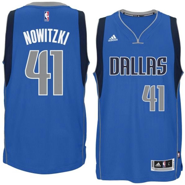 Men's  Mavericks #41 Dirk Nowitzki 2014-15 New Swingman Home Blue Jersey